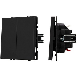Выключатель проходной ARL NOBE 2 кл софт-тач черный оникс SWT-MKP2-SFPL-BK (250V, 10A) (Arlight,) 054255(1)