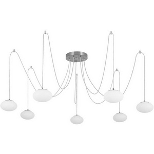 Люстра led подвесная с хромированной арматурой паук WiFi с пультом LED Citilux Atman Smart CL226A071 (Умный дом, Алиса)