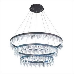 Подвесная светодиодная люстра хрустальная Eletto Celeste Nero EL320P120.1 кольцо