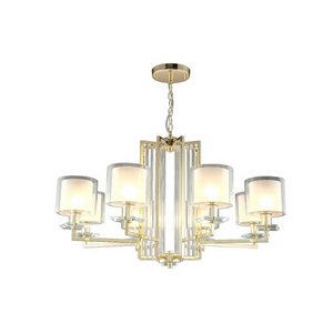 Подвесная люстра Crystal Lux NICOLAS SP-PL8 GOLD/WHITE