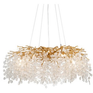 Подвесная люстра Delight Collection Shiro-noda FTB006R-100 brass/clear