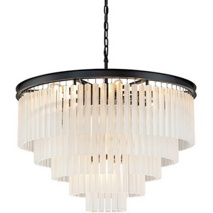 Подвесная люстра Delight Collection 1920s Odeon KR0387P-10A black/frost