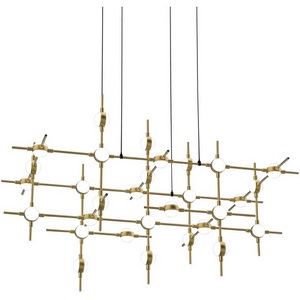 Подвесная люстра светодиодная Delight Collection Molecular MD18001067-30A black/gold