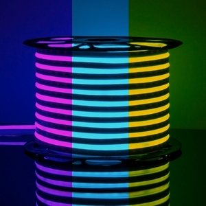 Светодиодная лента LS001 220V IP67 Elektrostandard Гибкий неон 12W 80Led 5050 односторонний RGB, 50 м