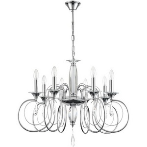 Подвесная люстра Lumion Laoka 8032/8 хром, металл/хрусталь Е14 8*40W 220V подсвечник с подвесками