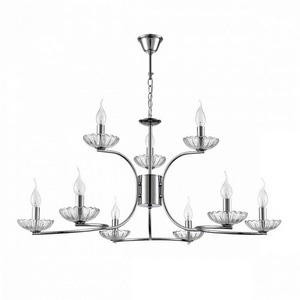 Подвесная люстра Lumion Lolina 8155/9 хром, металл/стекло Е14 9*40W 220V подсвечник