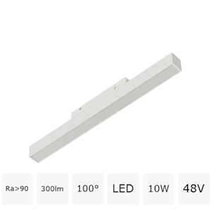 Трековый магнитный светодиодный светильник 10W 48V MyFar Флоу MT0210-10W4K-W