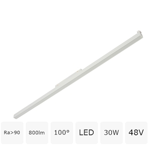 Трековый магнитный светодиодный светильник 30W 48V MyFar Флоу MT0210-30W3K-W