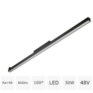 Трековый светодиодный светильник 48V магнитный MyFar Флоу MT0210-30W4K-B