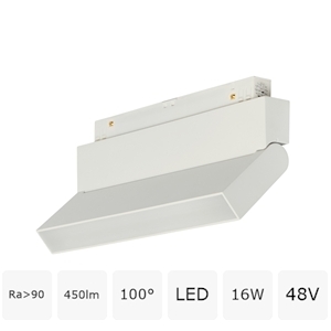 Трековый магнитный светодиодный светильник 16W 48V MyFar Флоу MT0212-16W4K-W