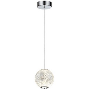 Подвесной светильник Odeon Light Crystal 5007/5LA хром/металл/акрил LED 5W 4000K 365лм в форме шара