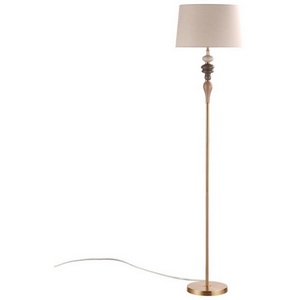 Торшер с цоколем e27 Odeon Light Homi 5040/1F античн.бронза/беж.абажур/металл/керамика E27 1*60W