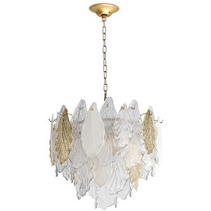 Подвесная люстра Odeon Light Lace 5052/8 золото/белый/прозрачный/металл/стекло/фарфор/металл E14 8*40W