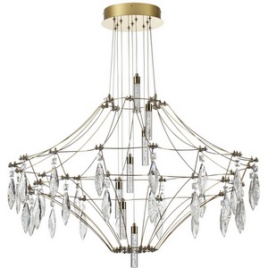 Подвесная люстра Odeon Light Flamenco 7000/51CL металл/хрусталь/нерж сталь IP20 LED 51W 4000K 220V с подвесками