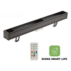 Напольный уличный переносной светильник Odeon Light Waterfall IP65 7186/80FL черный/прозрачный/стекло/металл IP65 LED 80W RGBW 220V
