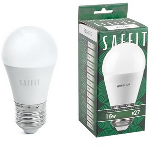 Лампа светодиодная Saffit SBG4515 55214 Шарик E27 15W 230V 6400K