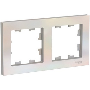 Рамка на 2 поста (жемчужный) Systeme Electric AtlasDesign ATN000402