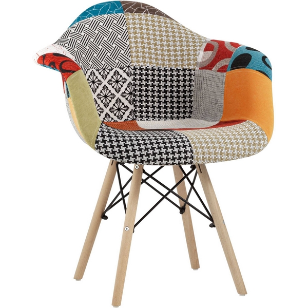 Кресло  Eames DSW пэчворк  фото