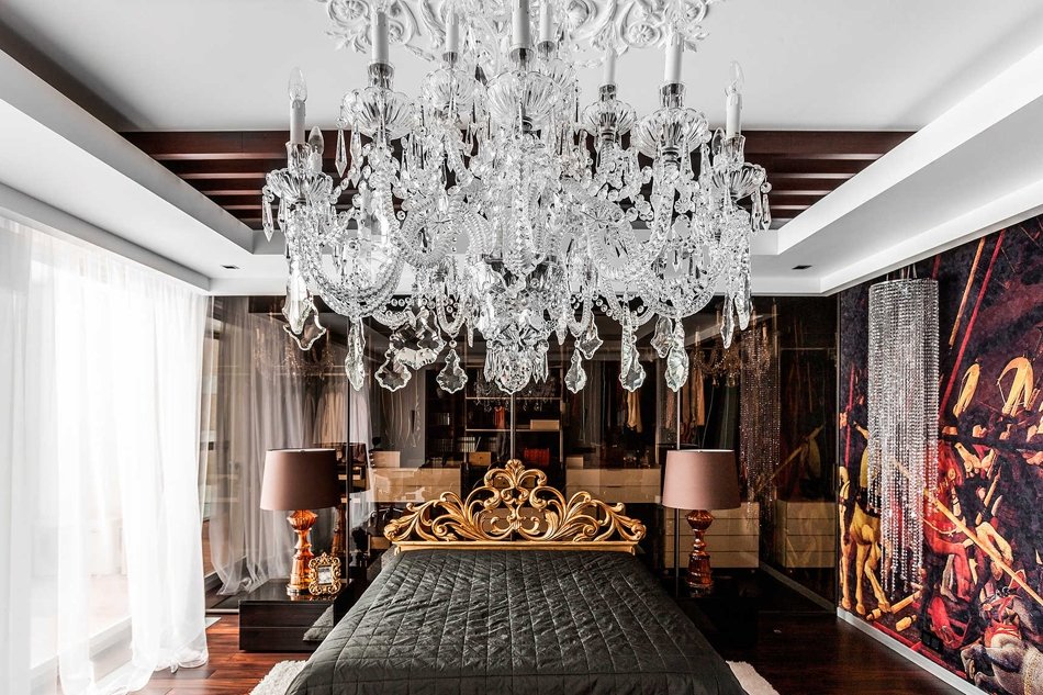 люстра потолочная хрустальная круглая